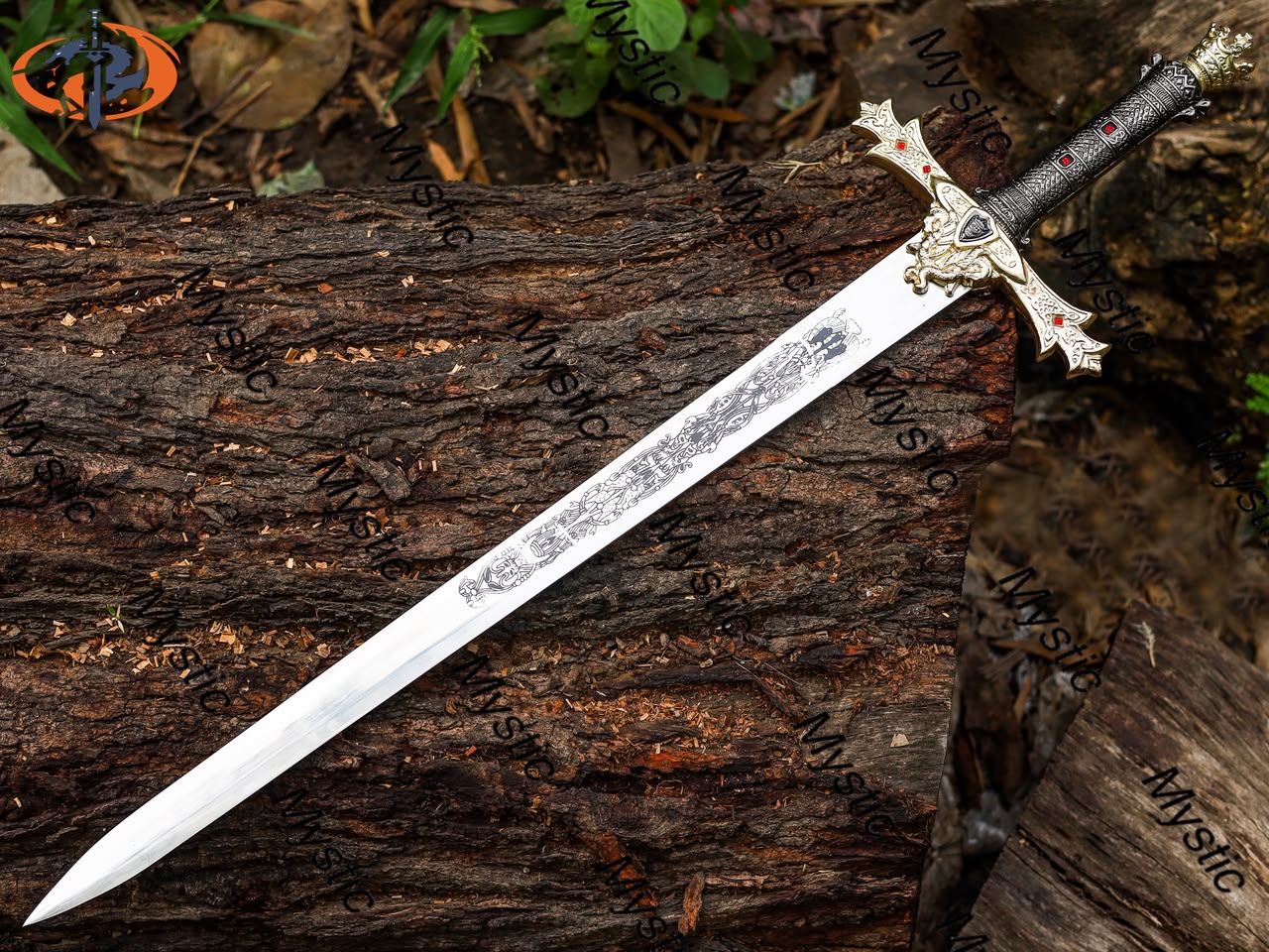 Personalized FANTASY SWORD & SHEATH Swords Gamer Cosplay Larp Groomsmen Gift for Him | Gift for Husband |Gold Birthday Custom Engraved Sword