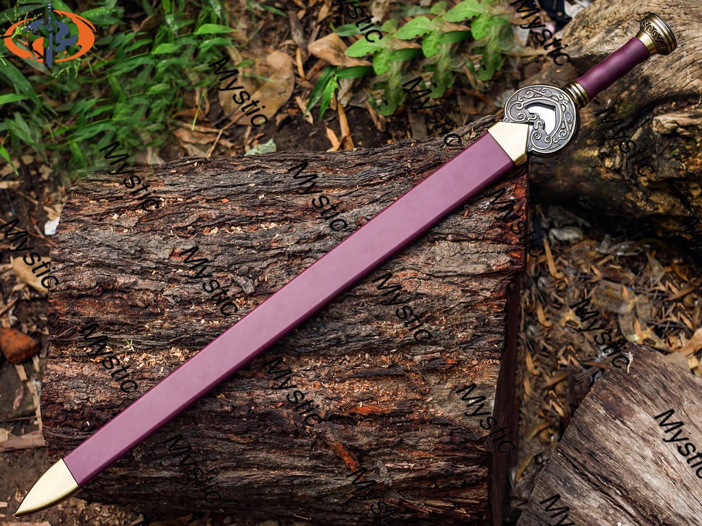 Herugrim Swords Of King Theoden, Replica Sword, Custom Made Vikings Sword With Scabbard & Wall Plaque, Best Gift for Him, Anniversary Gift