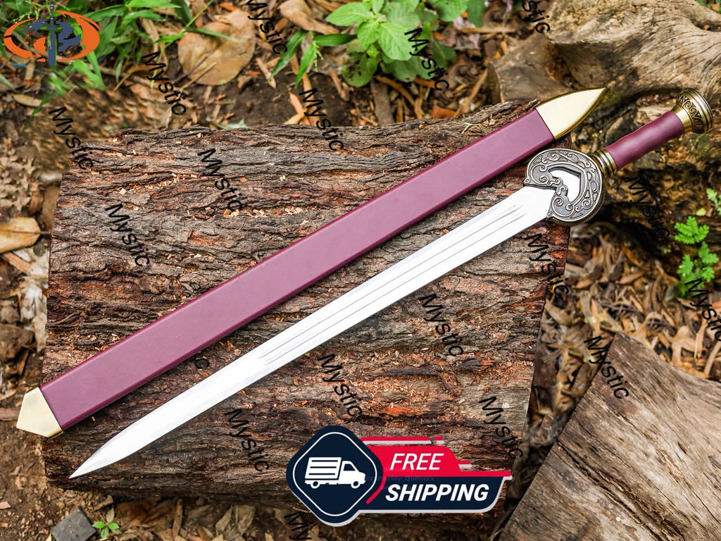 Herugrim Swords Of King Theoden, Replica Sword, Custom Made Vikings Sword With Scabbard & Wall Plaque, Best Gift for Him, Anniversary Gift