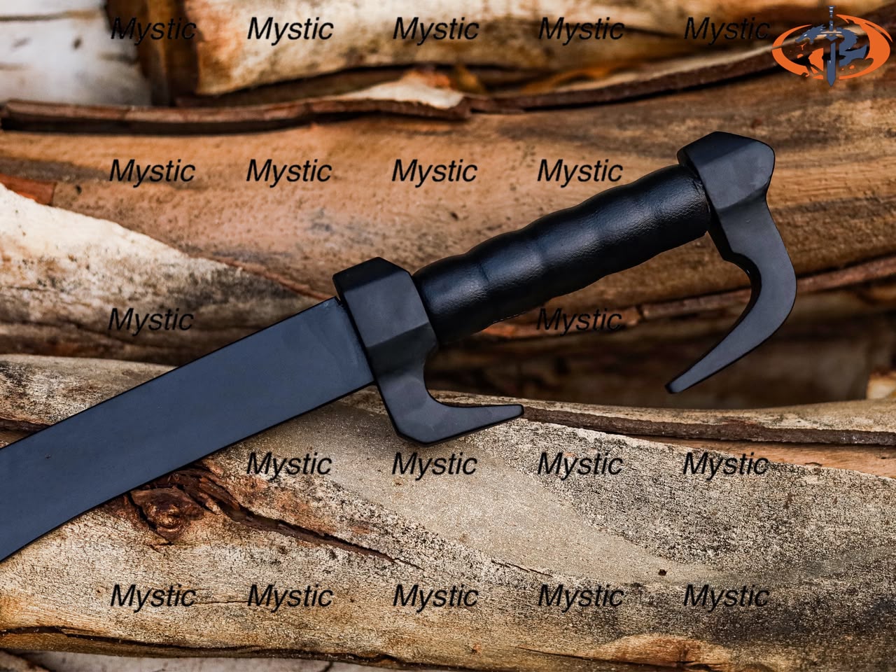 King Leonidas Replica Sword: Handcrafted 440C Stainless Steel, Leather Sheath