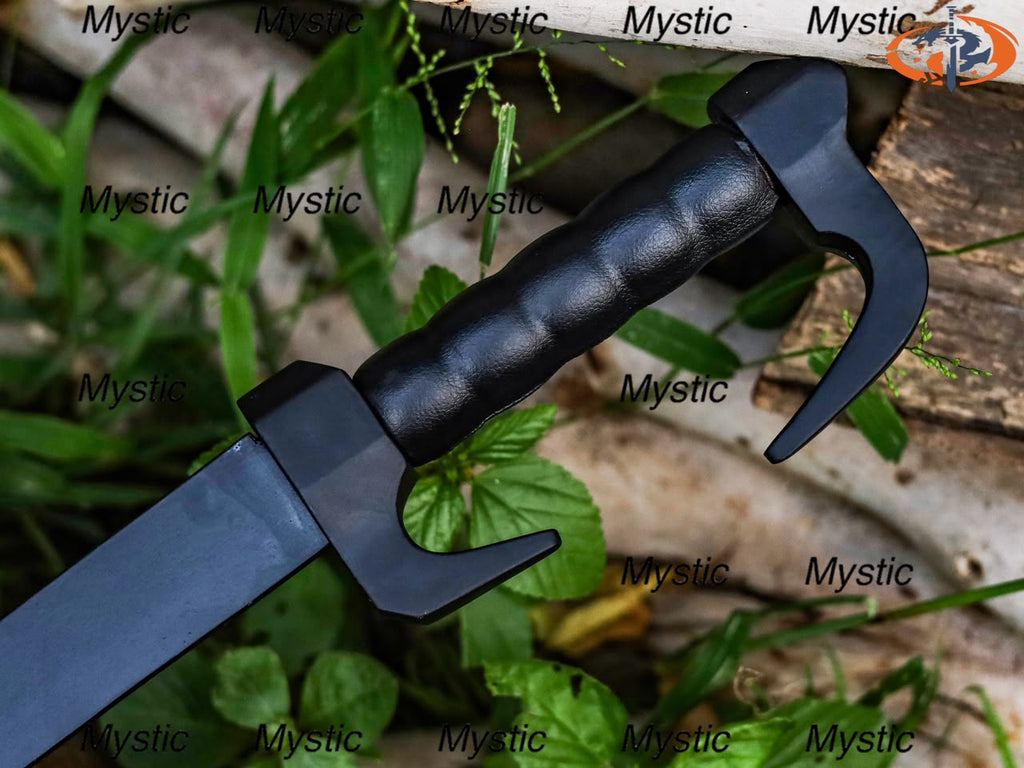 King Leonidas Replica Sword: Handcrafted 440C Stainless Steel, Leather Sheath