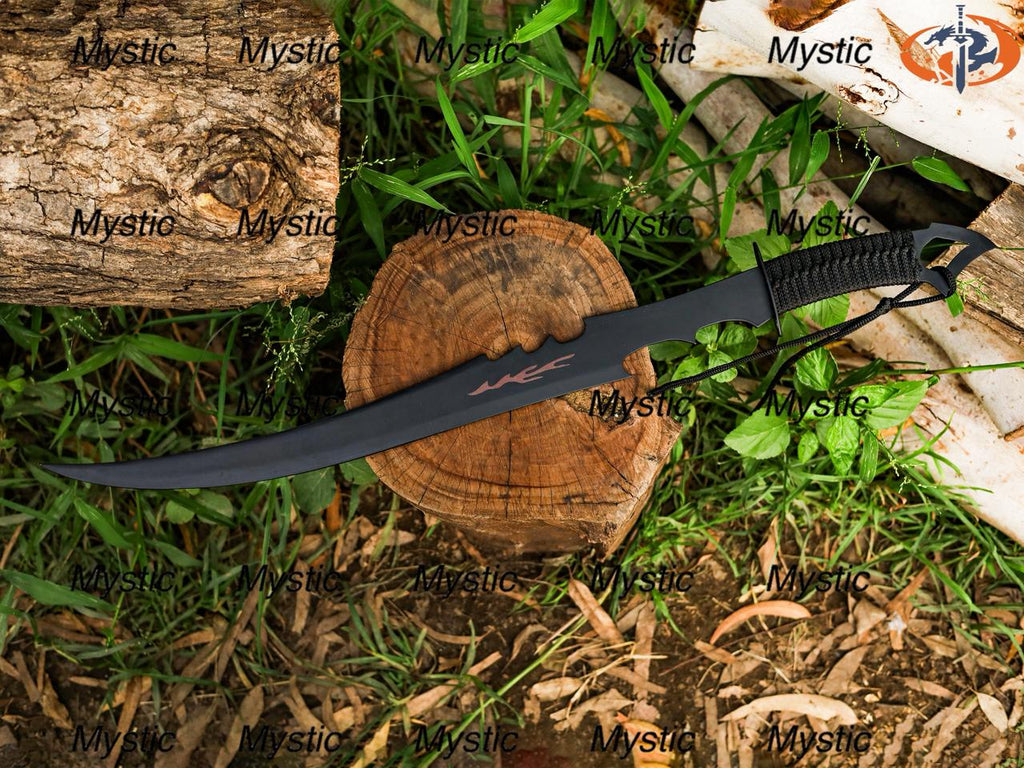 Hand Forged Carbon Steel Medieval Sword with Leathersheath