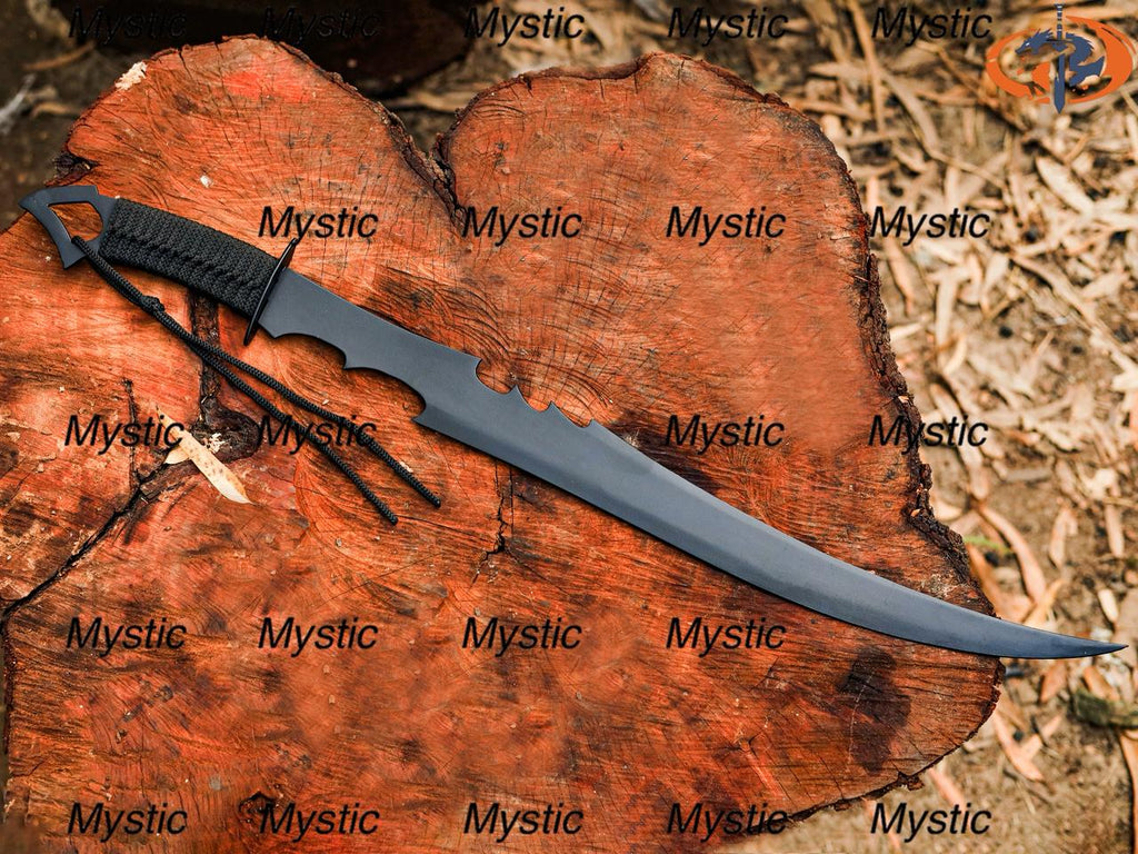 Hand Forged Carbon Steel Medieval Sword with Leathersheath