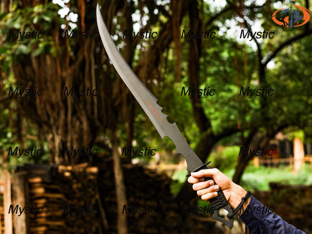 Hand Forged Carbon Steel Medieval Sword with Leathersheath
