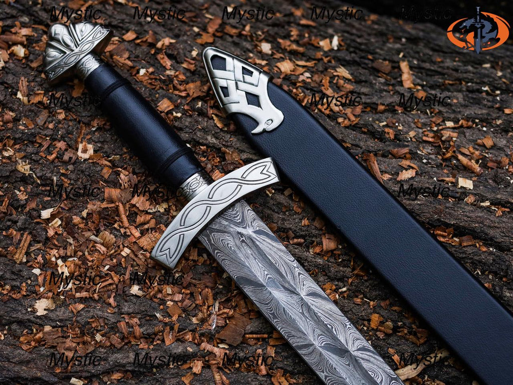 King Ragnar Lothbrok Viking Sword – Handcrafted Replica with Scabbard