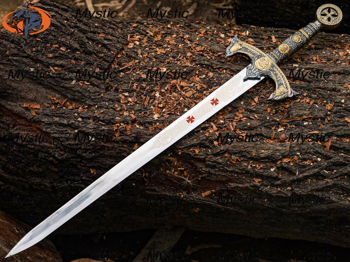 Handmade Templar Knights Sacred Holy Sword, Medieval Sword