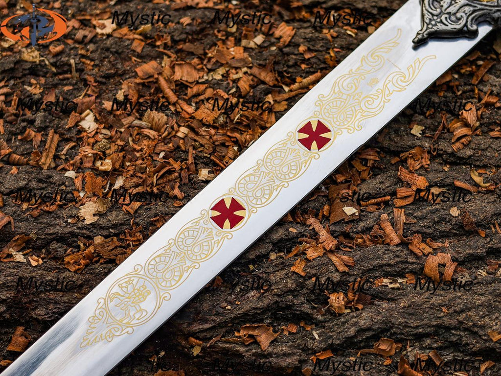 Handmade Templar Knights Sacred Holy Sword, Medieval Sword
