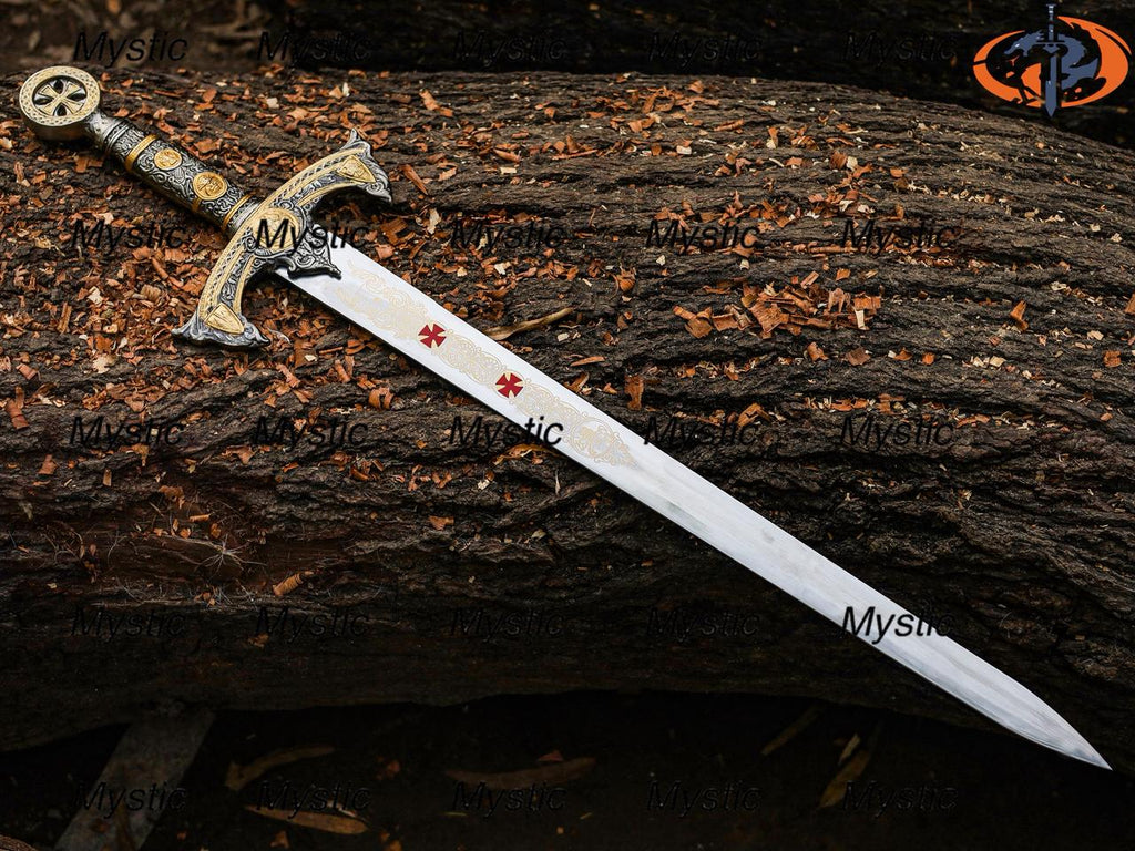 Handmade Templar Knights Sacred Holy Sword, Medieval Sword