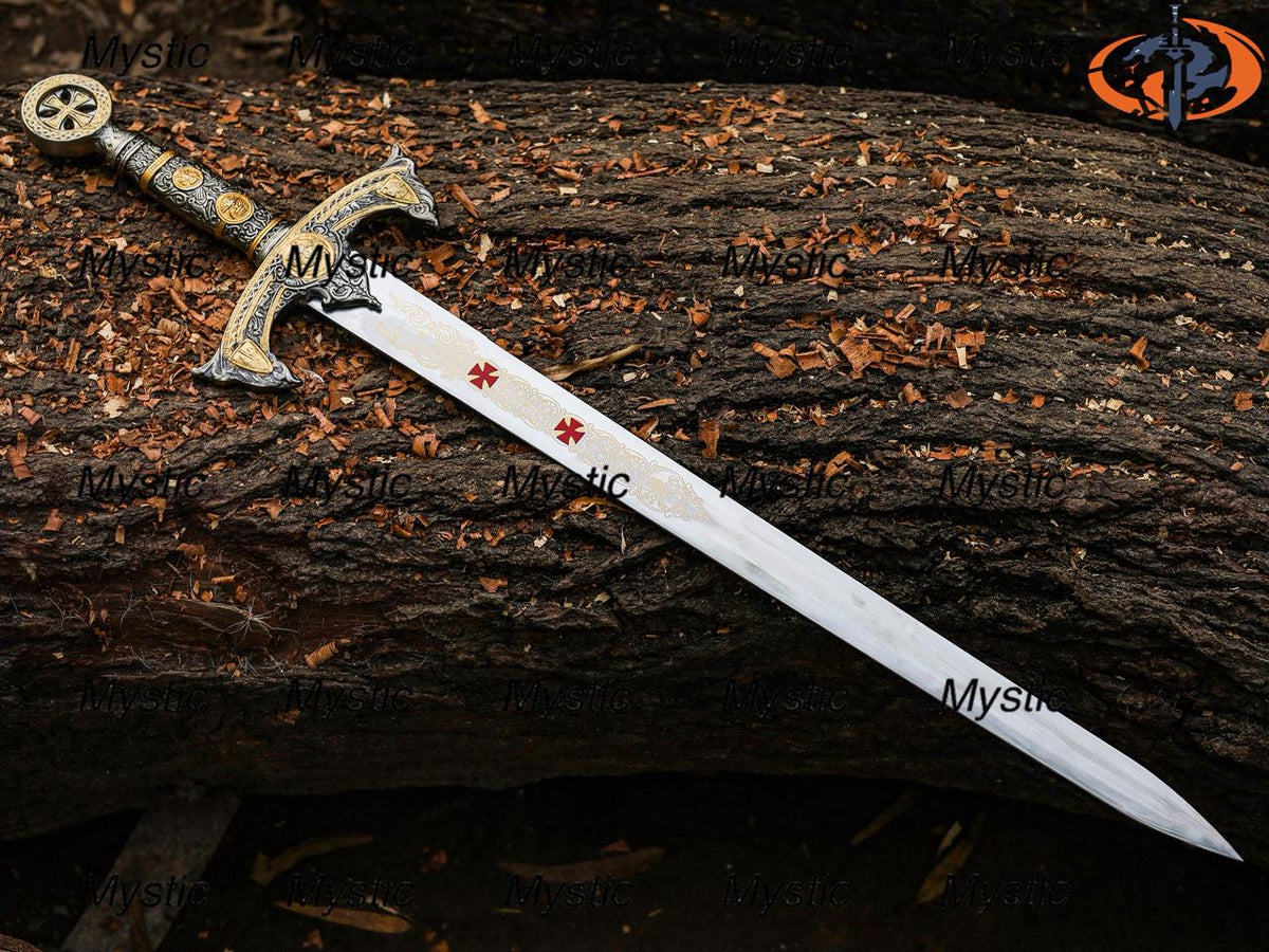 Handmade Templar Knights Sacred Holy Sword, Medieval Sword