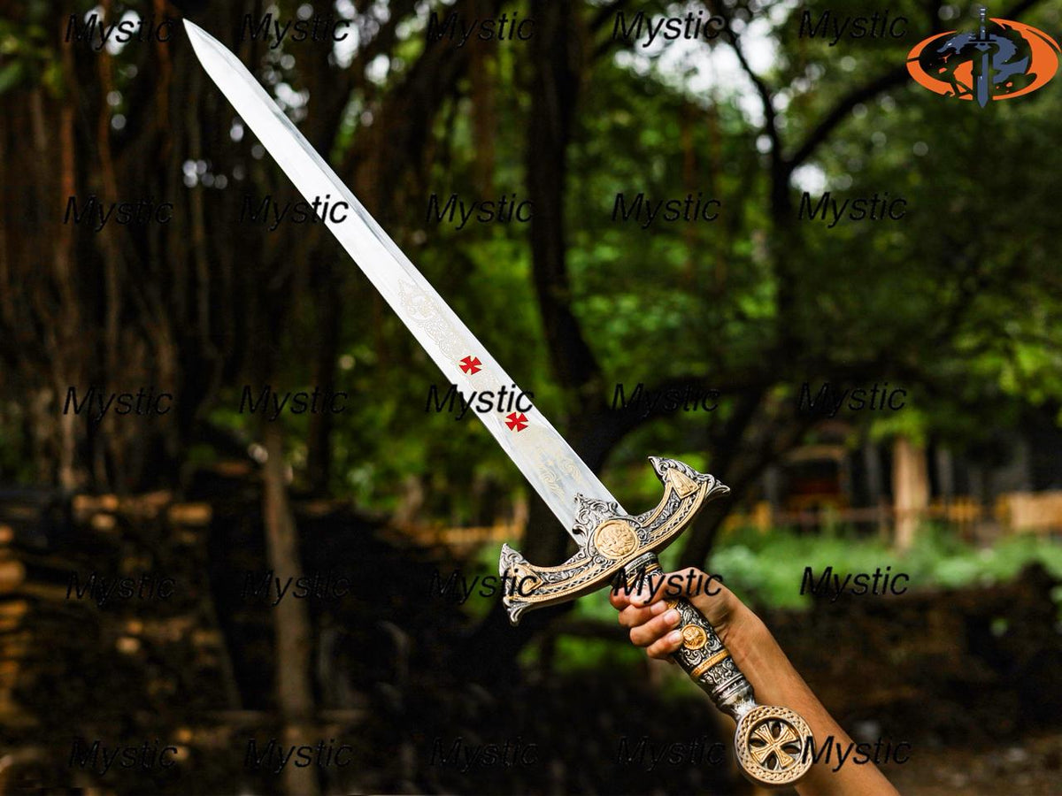 Handmade Templar Knights Sacred Holy Sword, Medieval Sword
