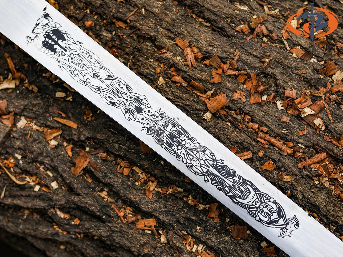 Knights Sacred Holy Sword, Damascus Sword, Medieval Sword