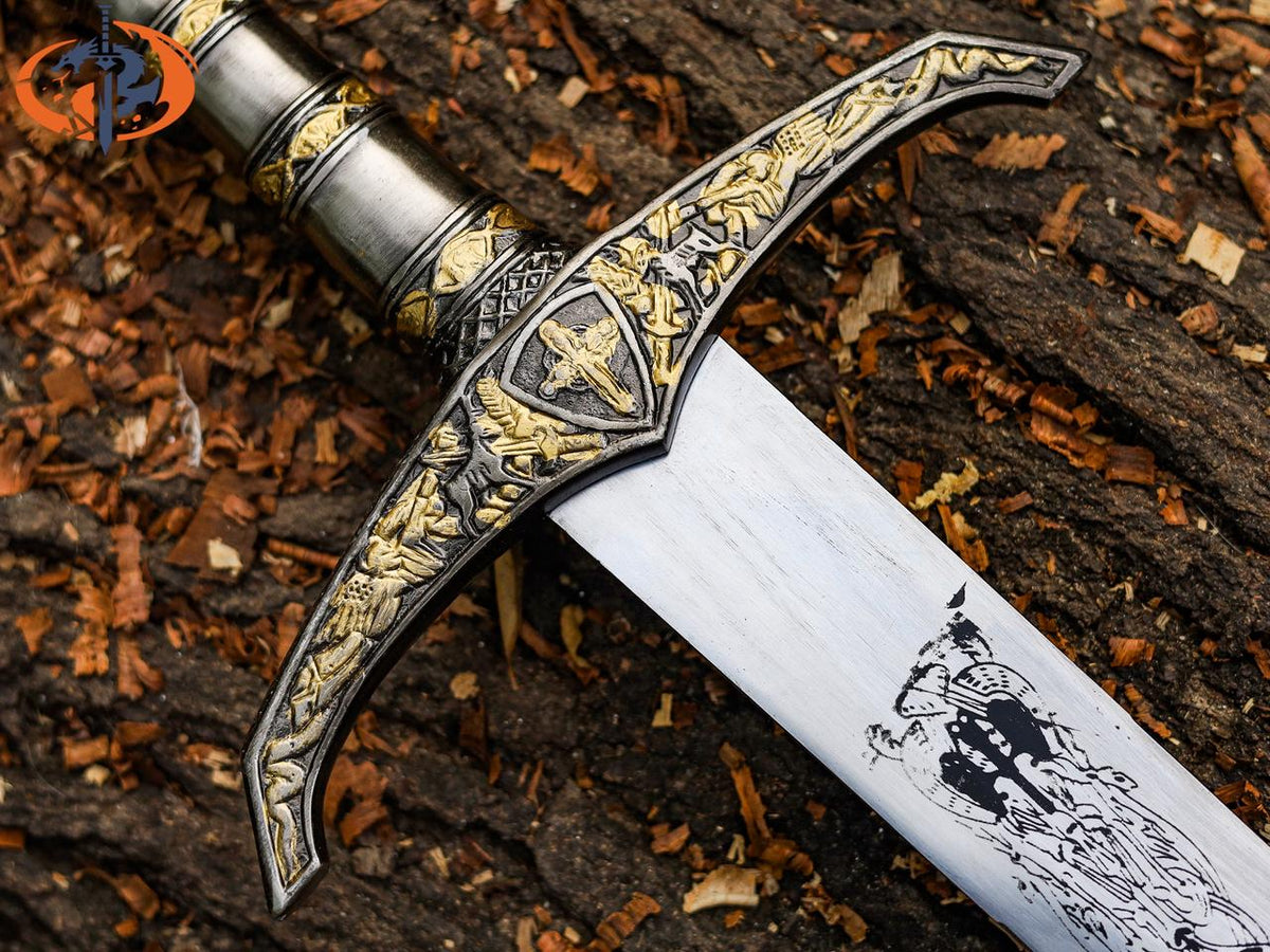 Knights Sacred Holy Sword, Damascus Sword, Medieval Sword