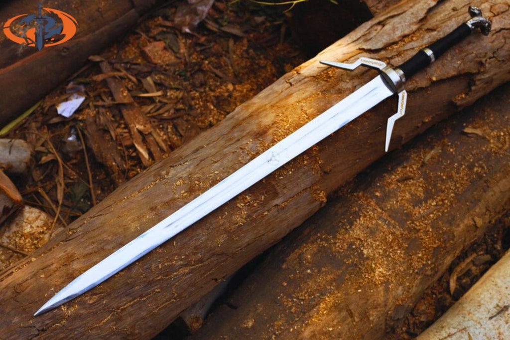 Handmade Witcher Sword Master/ Sword OF Geralt Feline Steel Silver sword